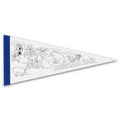 "Color-Me" Pennant w/ 1" Sewn Strip (8"x18")